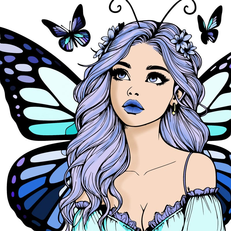 butterfly fairy realistic girl