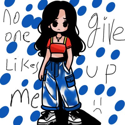 girl in crop top and baggy pants