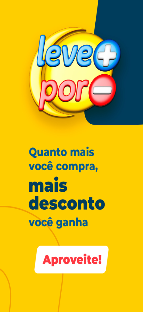 Farmácias Nissei - Tela promocional para o aplicativo Farmacias Nissei anunciando descontos progressivos para compras em grande quantidade