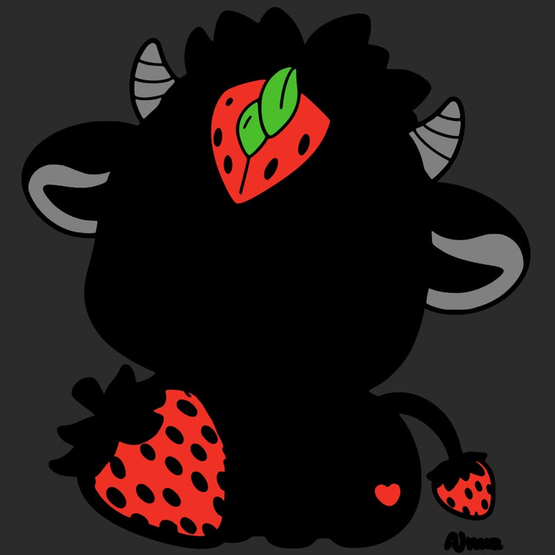 cute strawberry cow