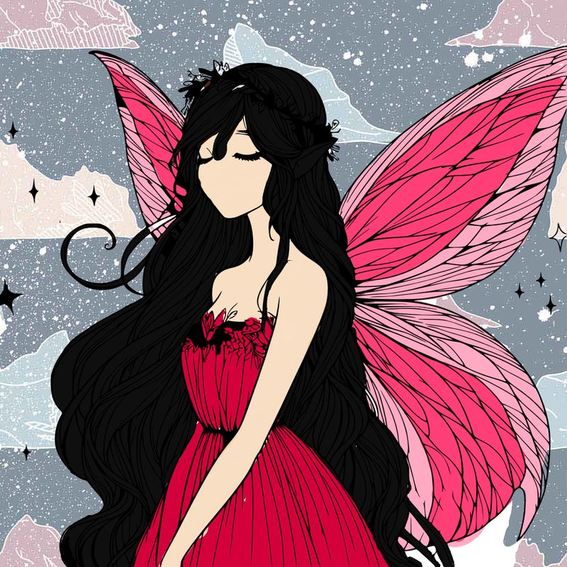 ethereal realistic fairy girl