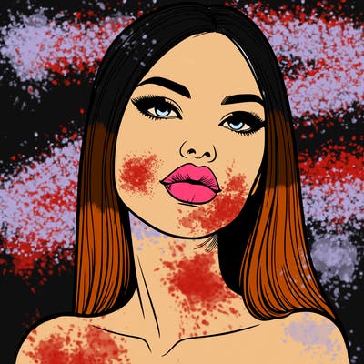 realistic woman with full lips