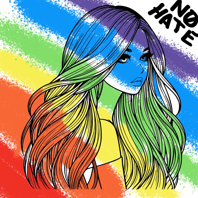 realistic girl with long realistic hair