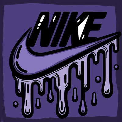 dripping nike logo