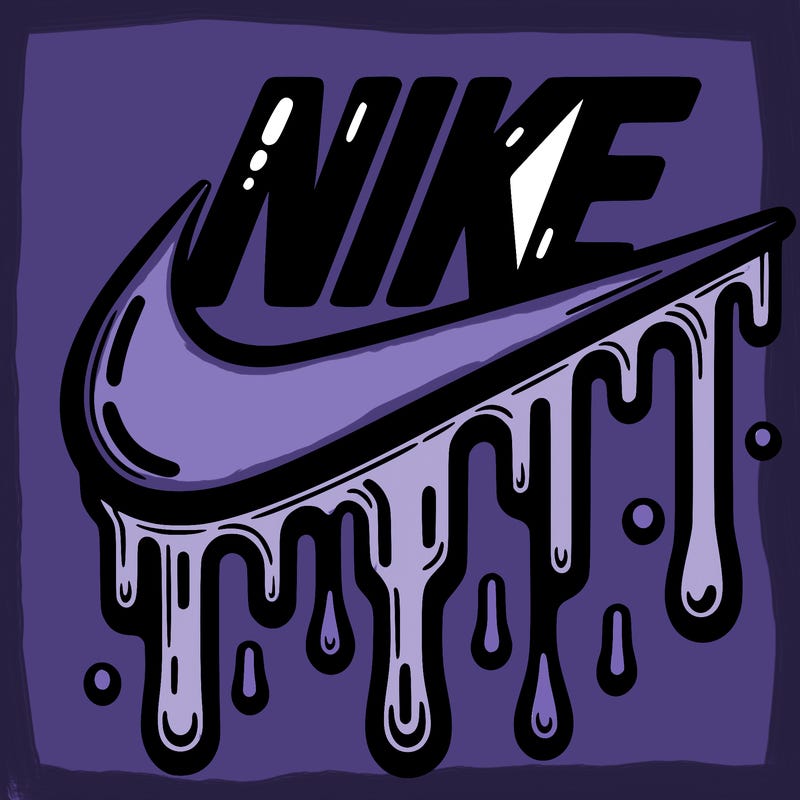 dripping nike logo