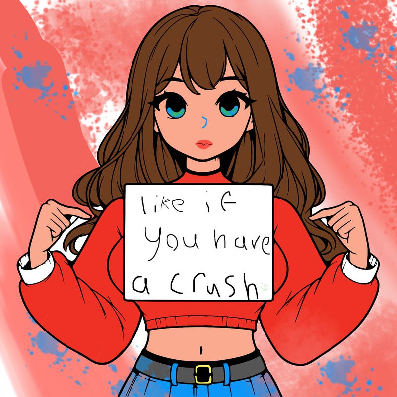 girl holding a blank sign in a long sleeve crop top