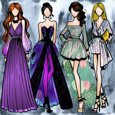 fashion models dresses