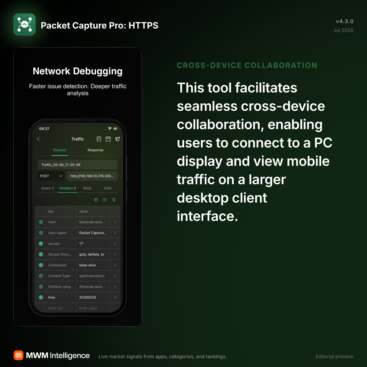 Packet Capture Pro: HTTPS - Developer Tools App | MWM