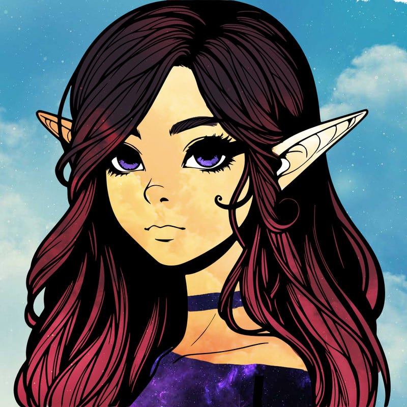 elf girl realistic dark fantasy