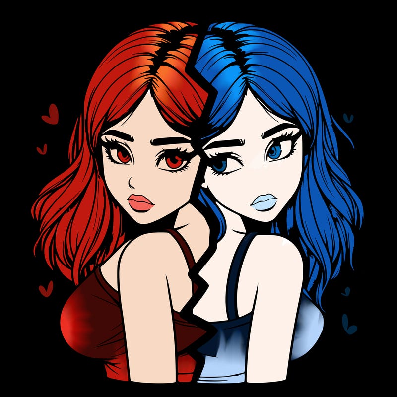 realistic girl split