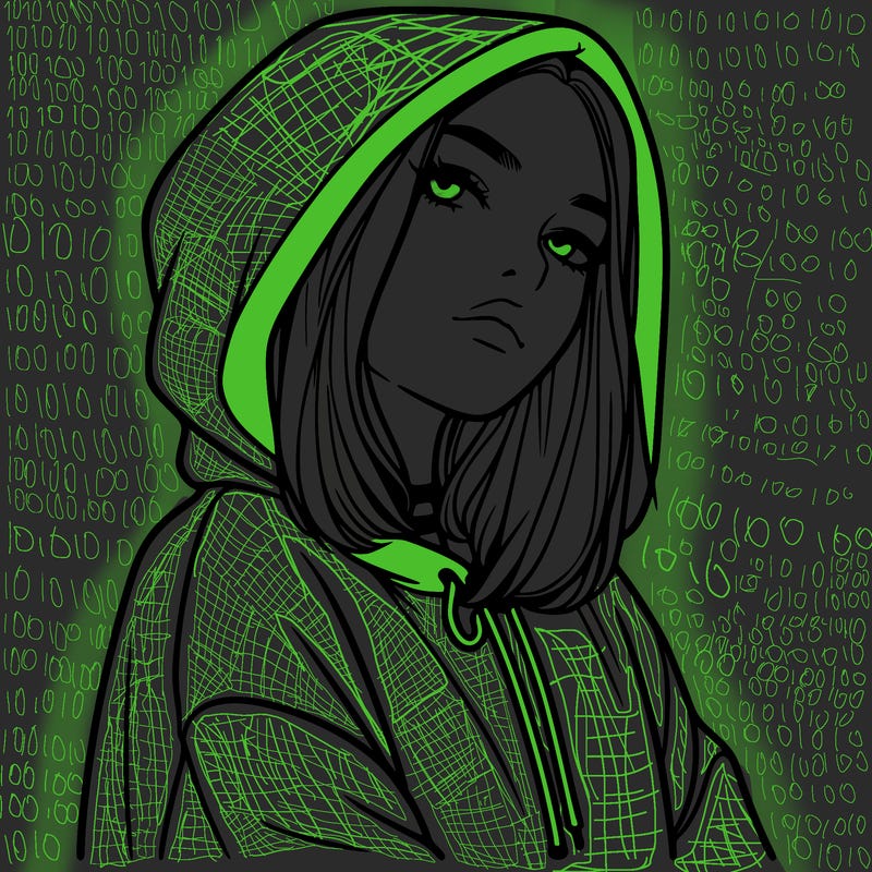 a realistic girl in a hoodie