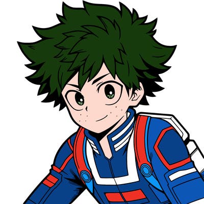 deku from the anime “my hero academia”