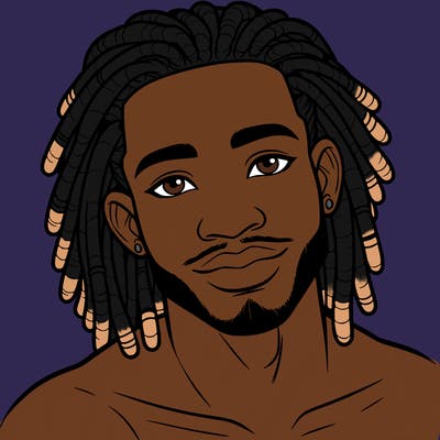 beautiful african american man with dreads