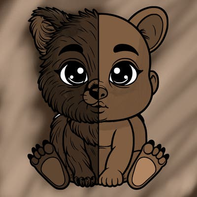 half animal half human baby realistic