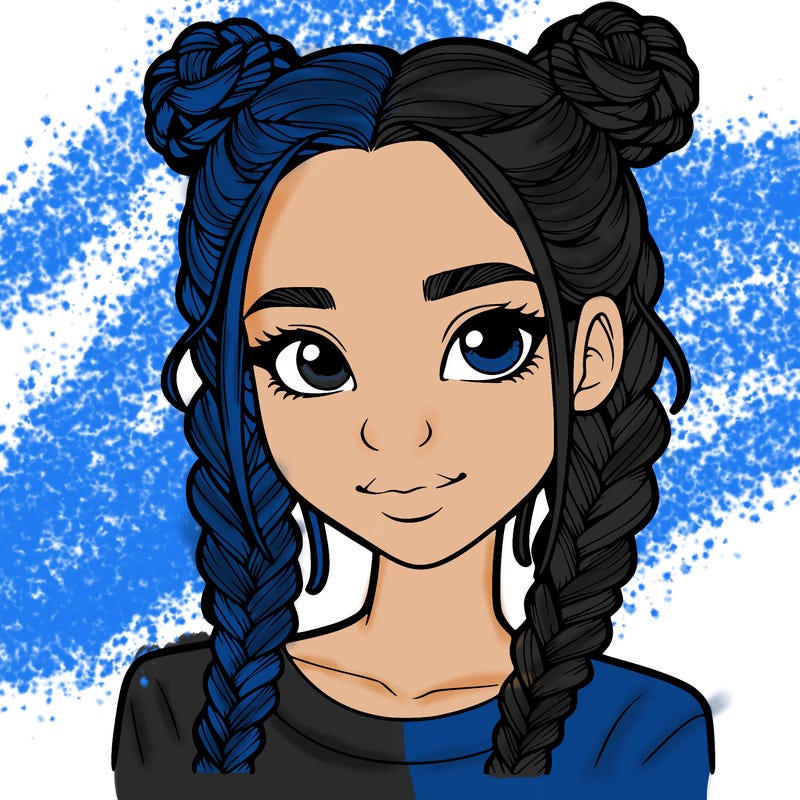 realistic girl with braids