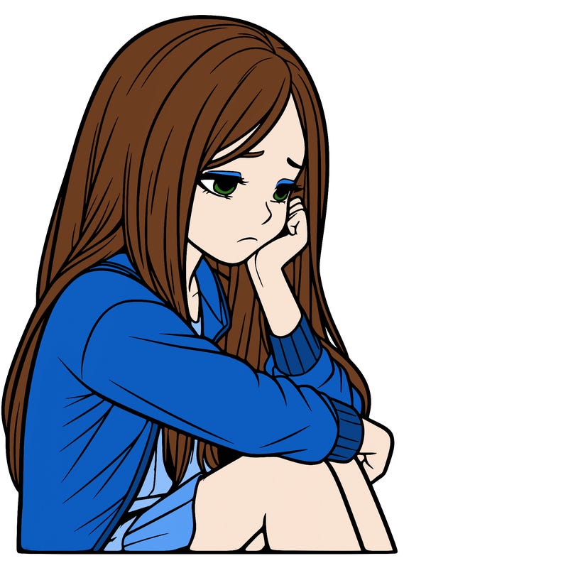 a realistic girl with depression