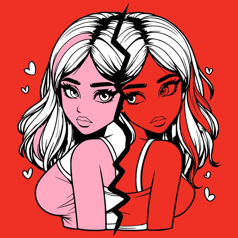 realistic girl split