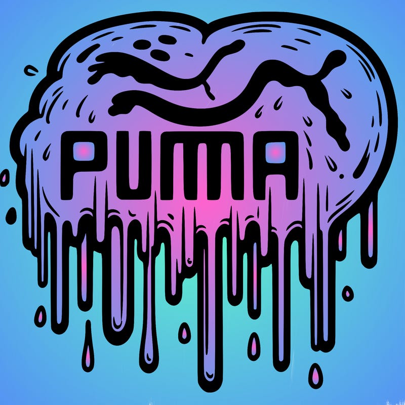 dripping puma logo