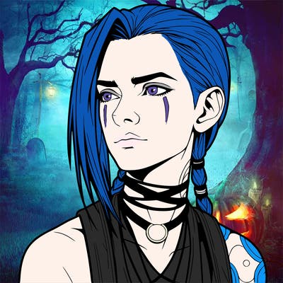 jinx from arcane realistic