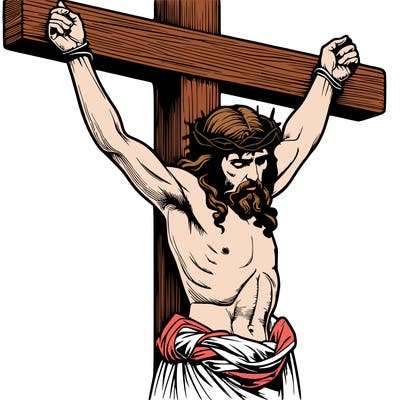 jesus realistic on the cross