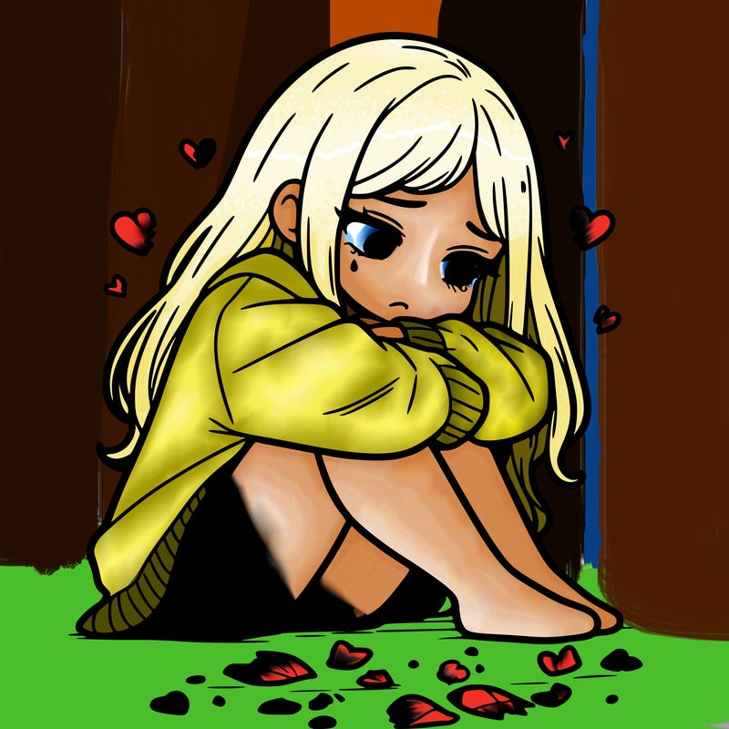 a girl after a breakup