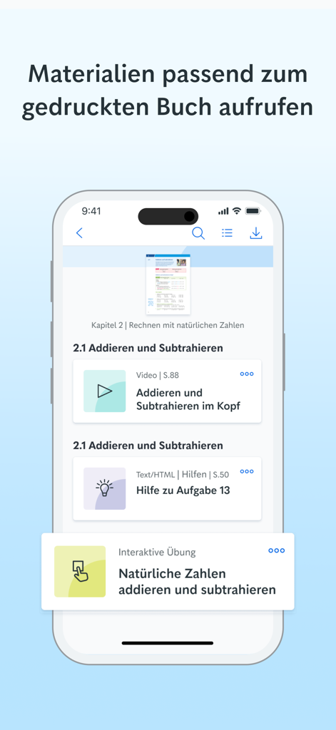 Cornelsen Lernen - Smartphone mit digitalen Lernmaterialien und interaktiven Übungen aus der Cornelsen Lernen App.