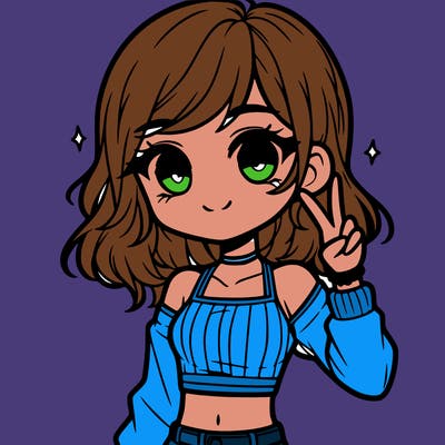 cute girl with crop top