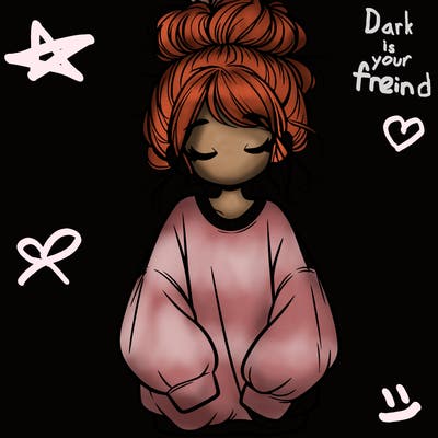 girl with baggy sweatshirt and messy bun