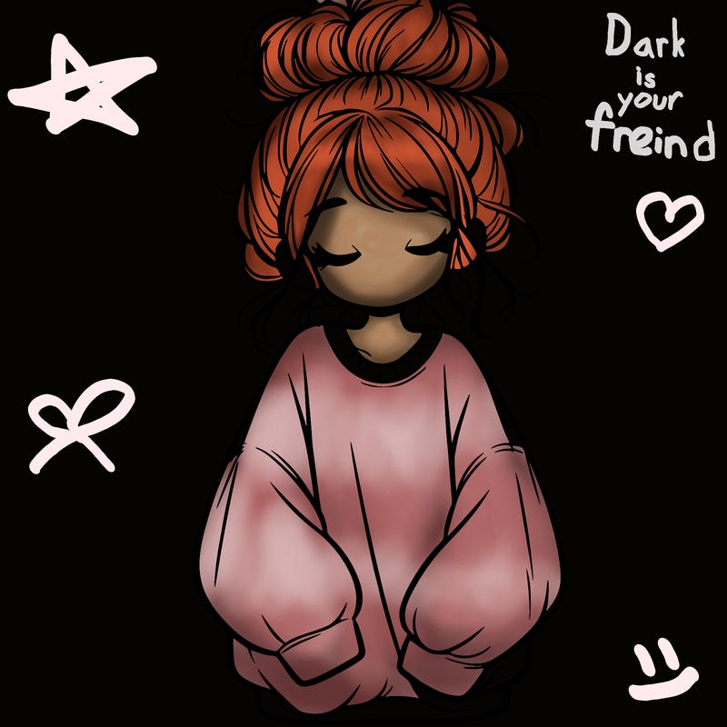 girl with baggy sweatshirt and messy bun