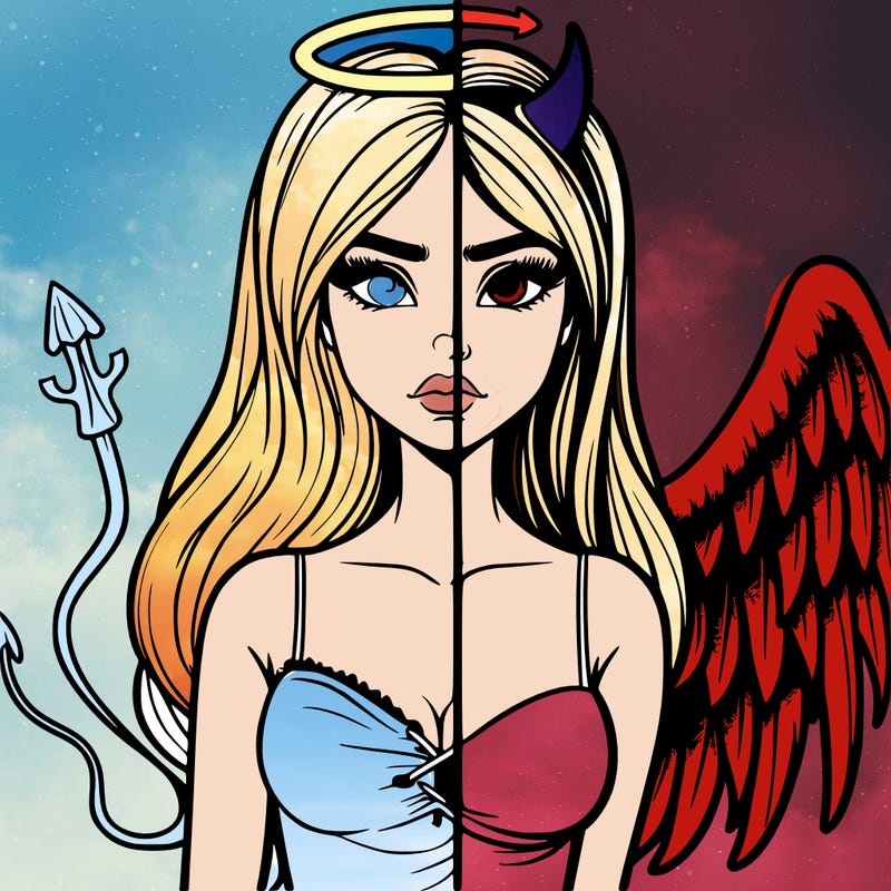 devil vs angel realistic girl