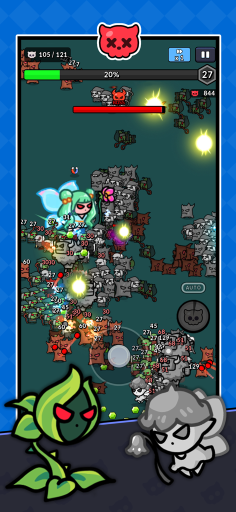 Necro - Roguelike RPG - Necro Roguelike RPG combat gameplay featuring a necromancer fighting a horde of monsters