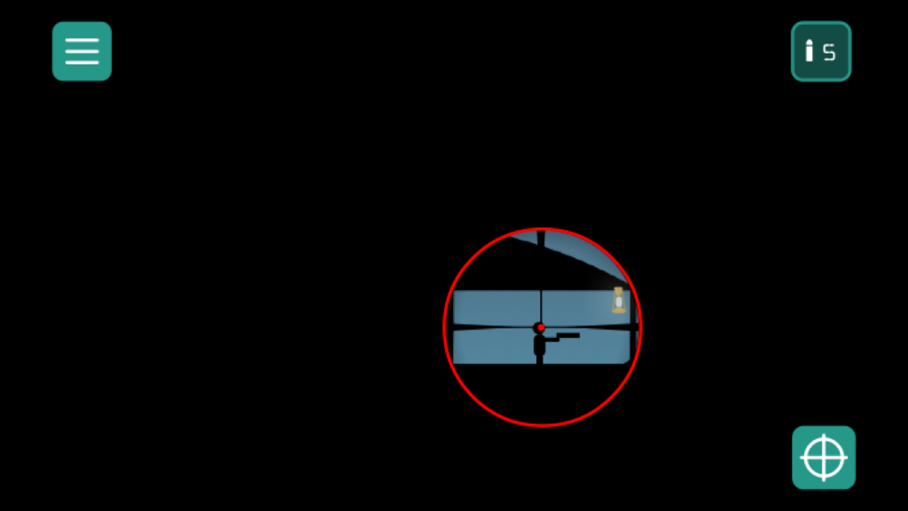 王牌狙击手 - 神枪手的超级英雄斗战 - Sniper scope view targeting an enemy in Ace Sniper mobile game