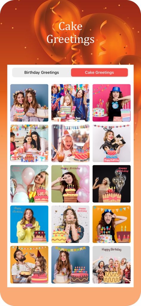 Happy Birthday Video Maker - Una colección de plantillas de saludo con temas de cumpleaños que incluyen pasteles y celebraciones