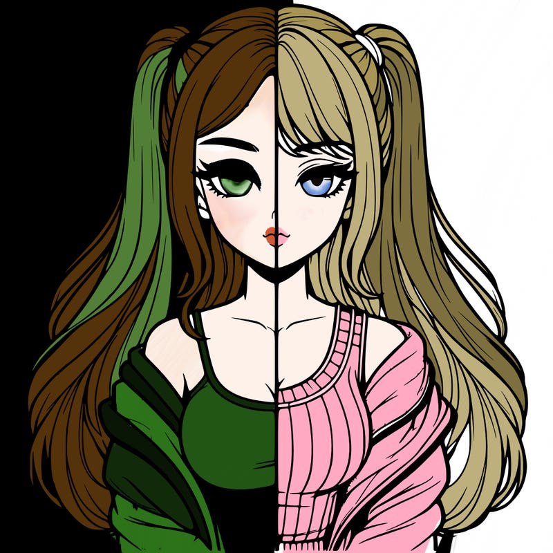realistic girl split