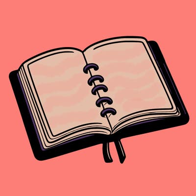 open note book blank