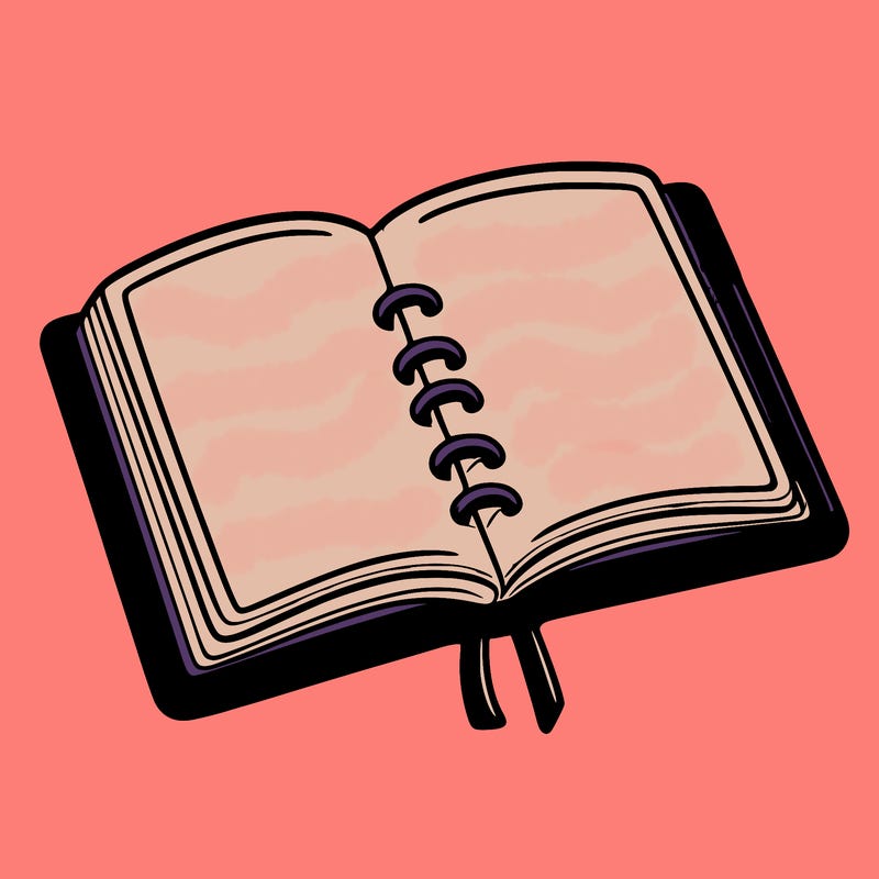 open note book blank