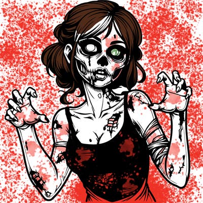 realistic zombie girl