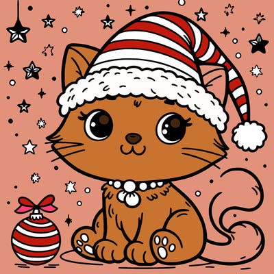 cat christmas