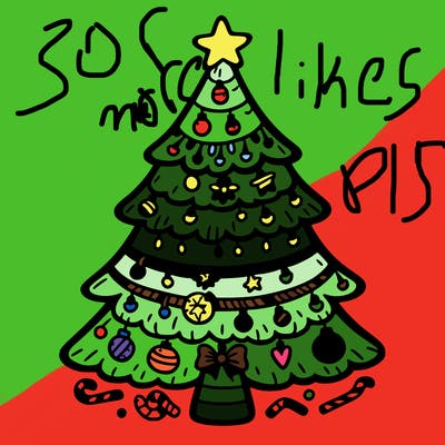 christmas tree with lots of details