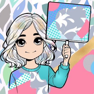 realistic girl holding up a sign