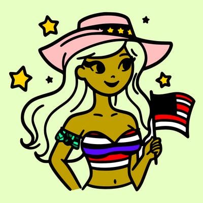 fourth of july woman