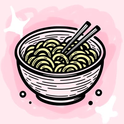 a bowl of noodles