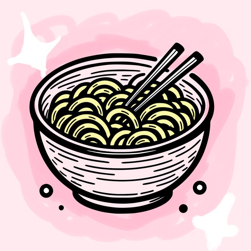a bowl of noodles