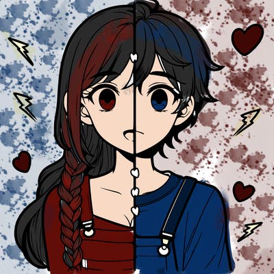 realistic girl boy split