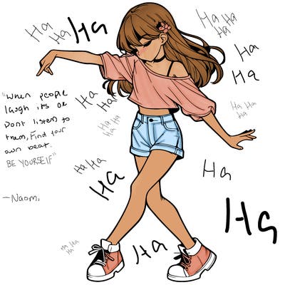 realistic girl danceing