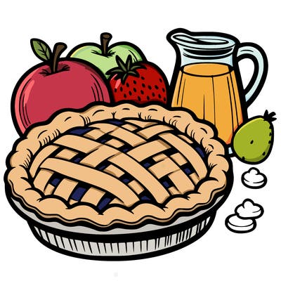 a pie of food