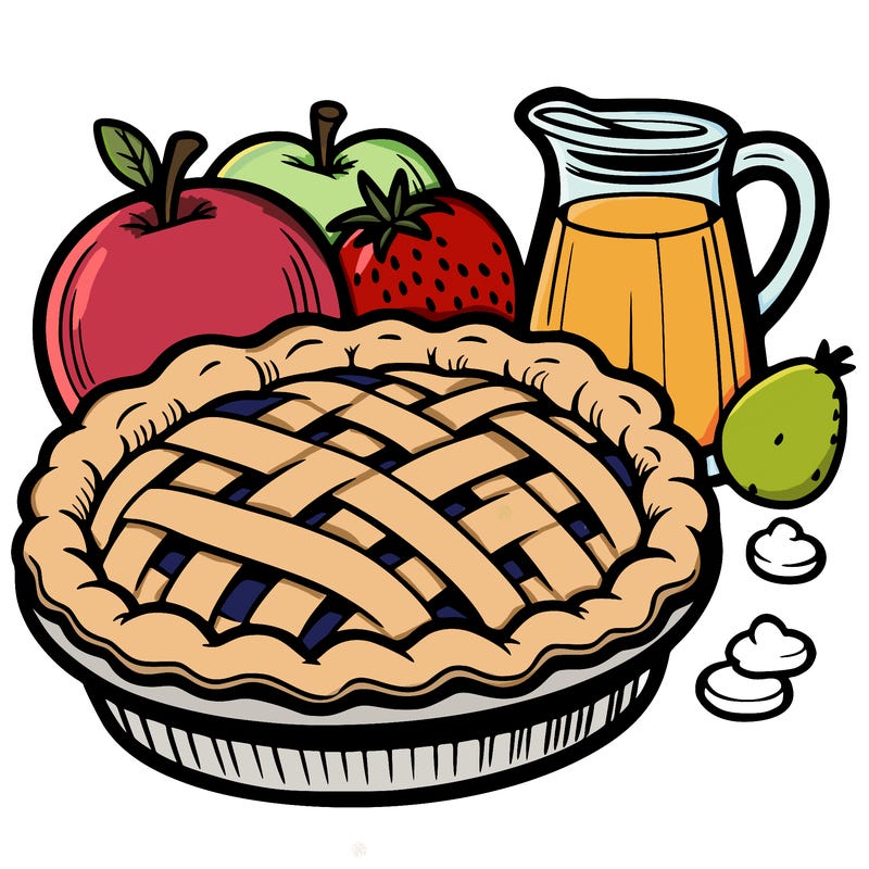 a pie of food