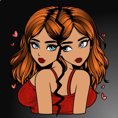 realistic girl split