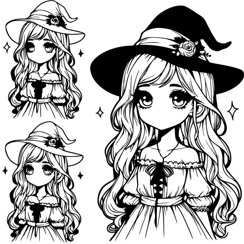 realistic girl witch