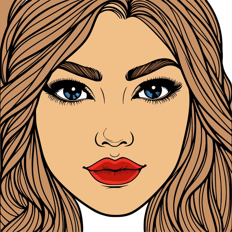 detailed female face